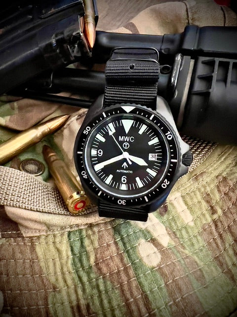MWC 1999-2001 Pattern Black PVD Automatic Military Divers Watch - Sapphire Crystal and 60 Hour Power Reserve - Image 13