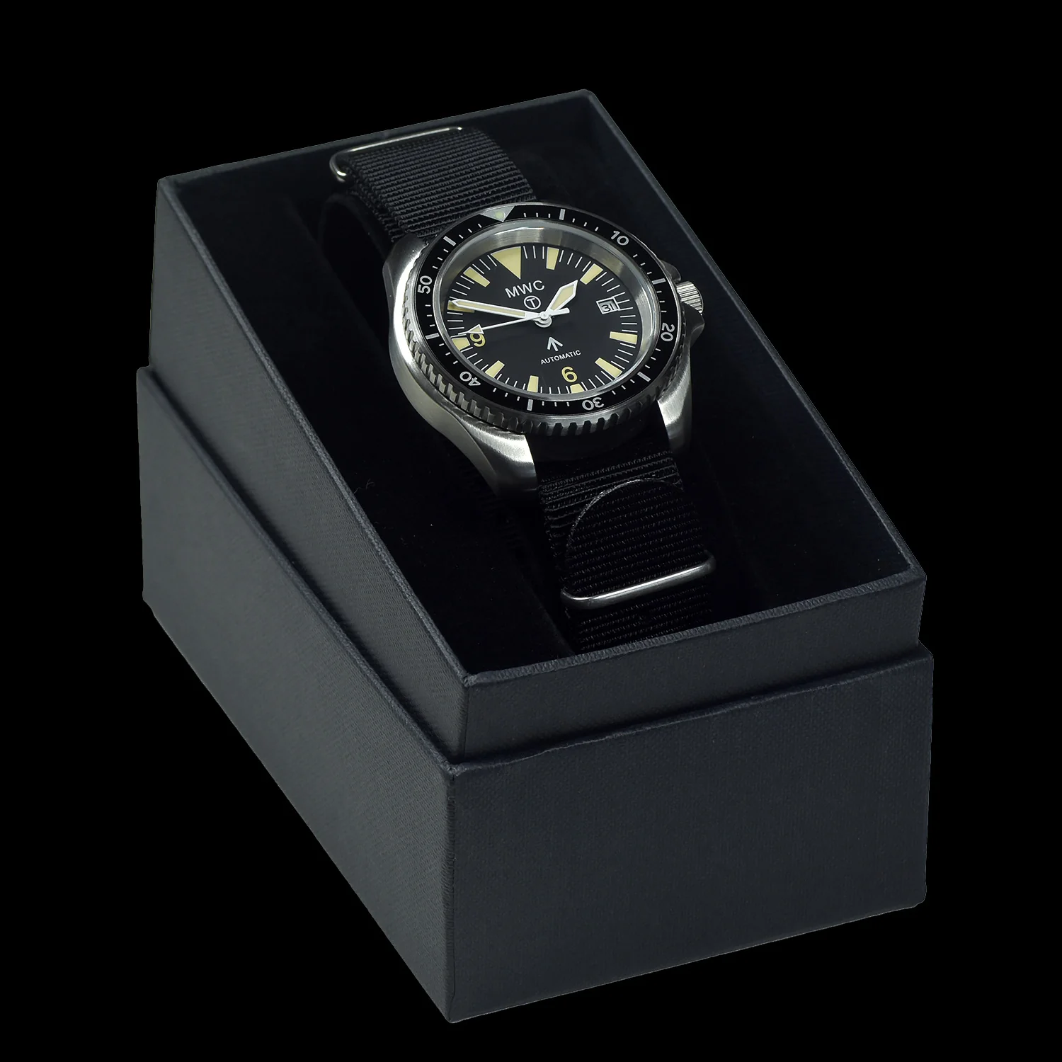 MWC 1999-2001 Pattern Automatic Military Divers Watch  - Retro Luminous Paint, Ceramic Bezel and Sapphire Crystal - Image 8