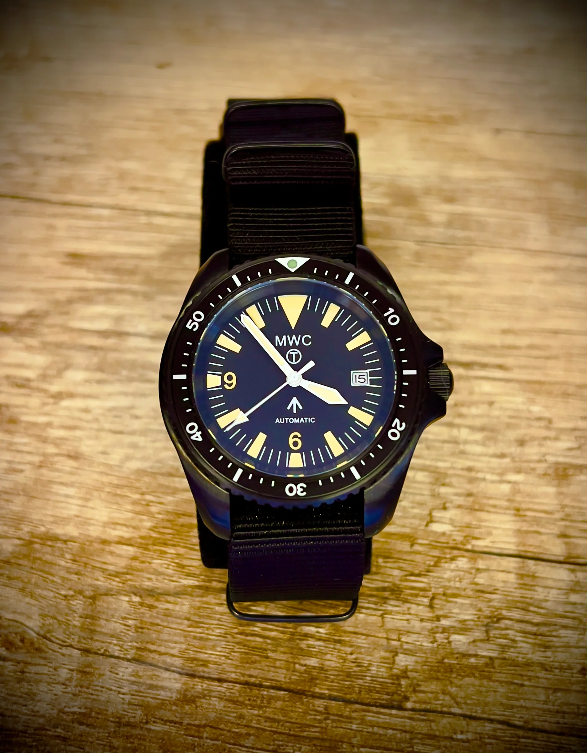 MWC 1999-2001 Pattern Black PVD Automatic Military Divers Watch with Retro Luminous Paint, Sapphire Crystal, 60 Hour Power Reserve - Image 10