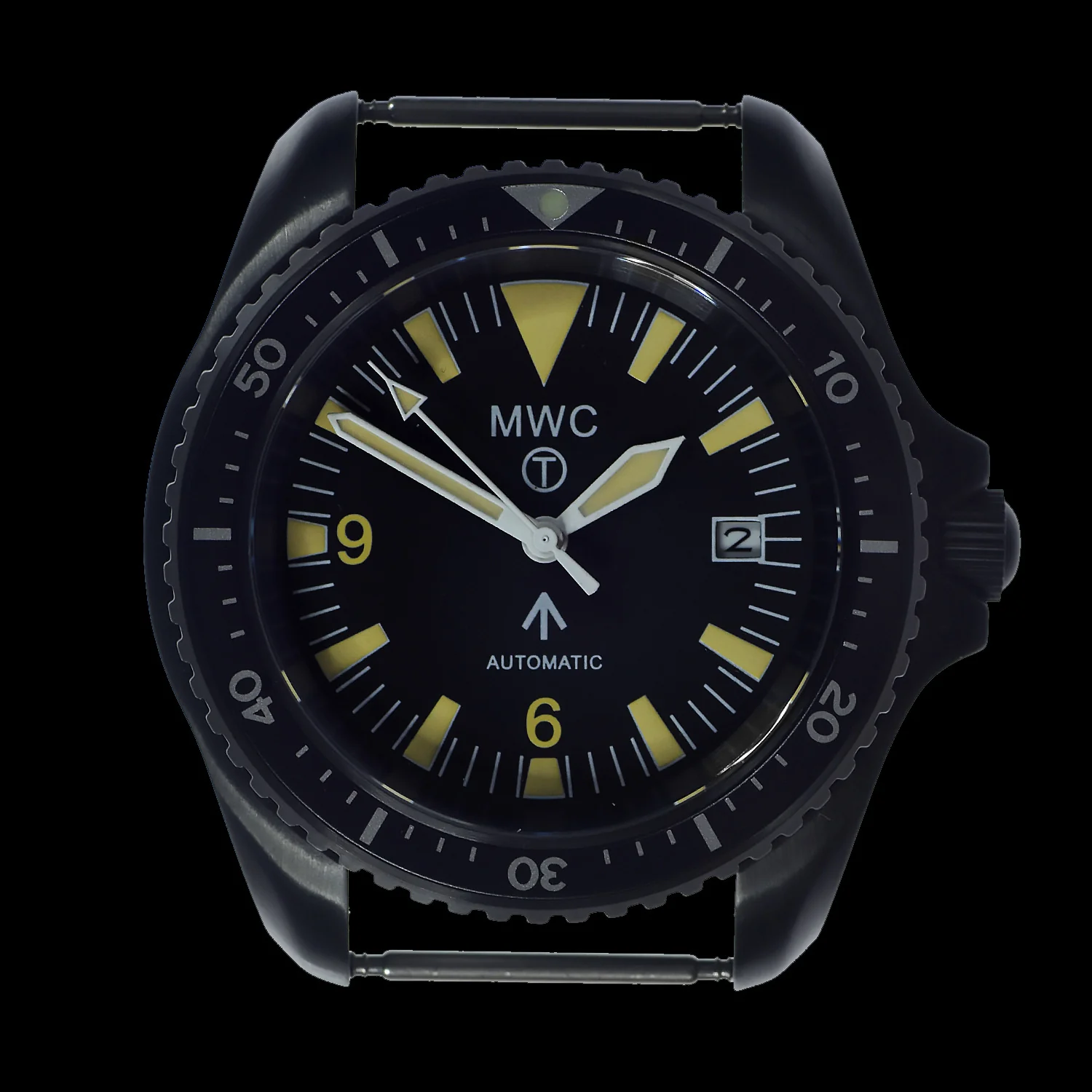 MWC 1999-2001 Pattern Black PVD Automatic Military Divers Watch with Retro Luminous Paint, Sapphire Crystal, 60 Hour Power Reserve - Image 2