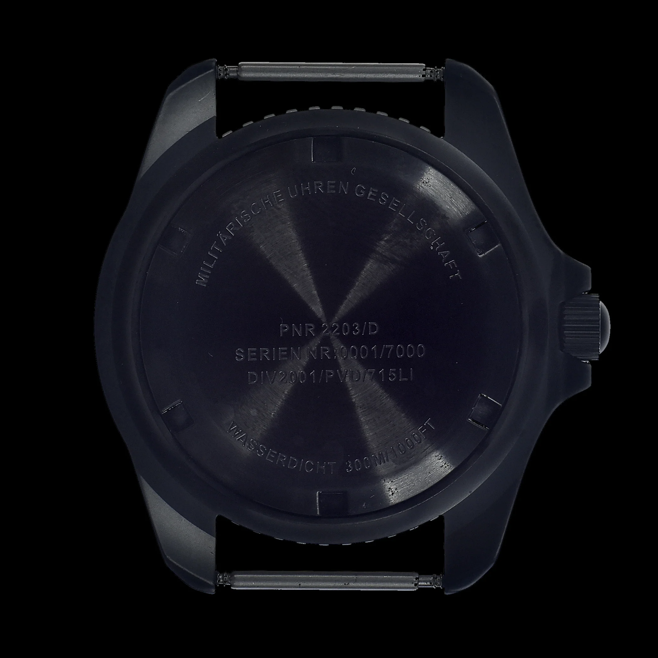 MWC 1999-2001 Pattern Quartz Day/Date Military Divers Watch in Covert Black PVD with Sapphire Crystal - Image 5