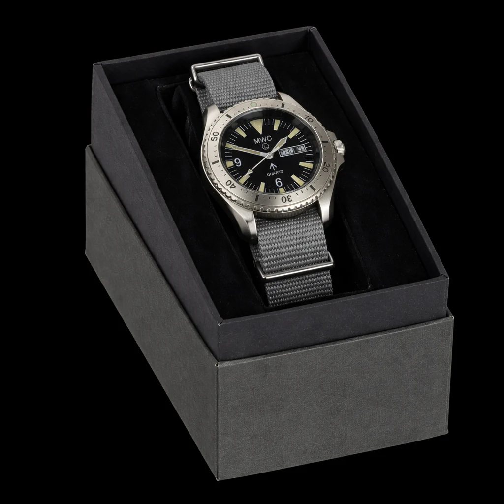 MWC Ltd Edition 1999-2001 Pattern Quartz Day/Date Military Divers Watch with Stainless Steel Case and Sapphire Crystal - Image 6