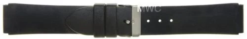MWC 20mm Black Silicone Rubber Watch Strap - Image 2
