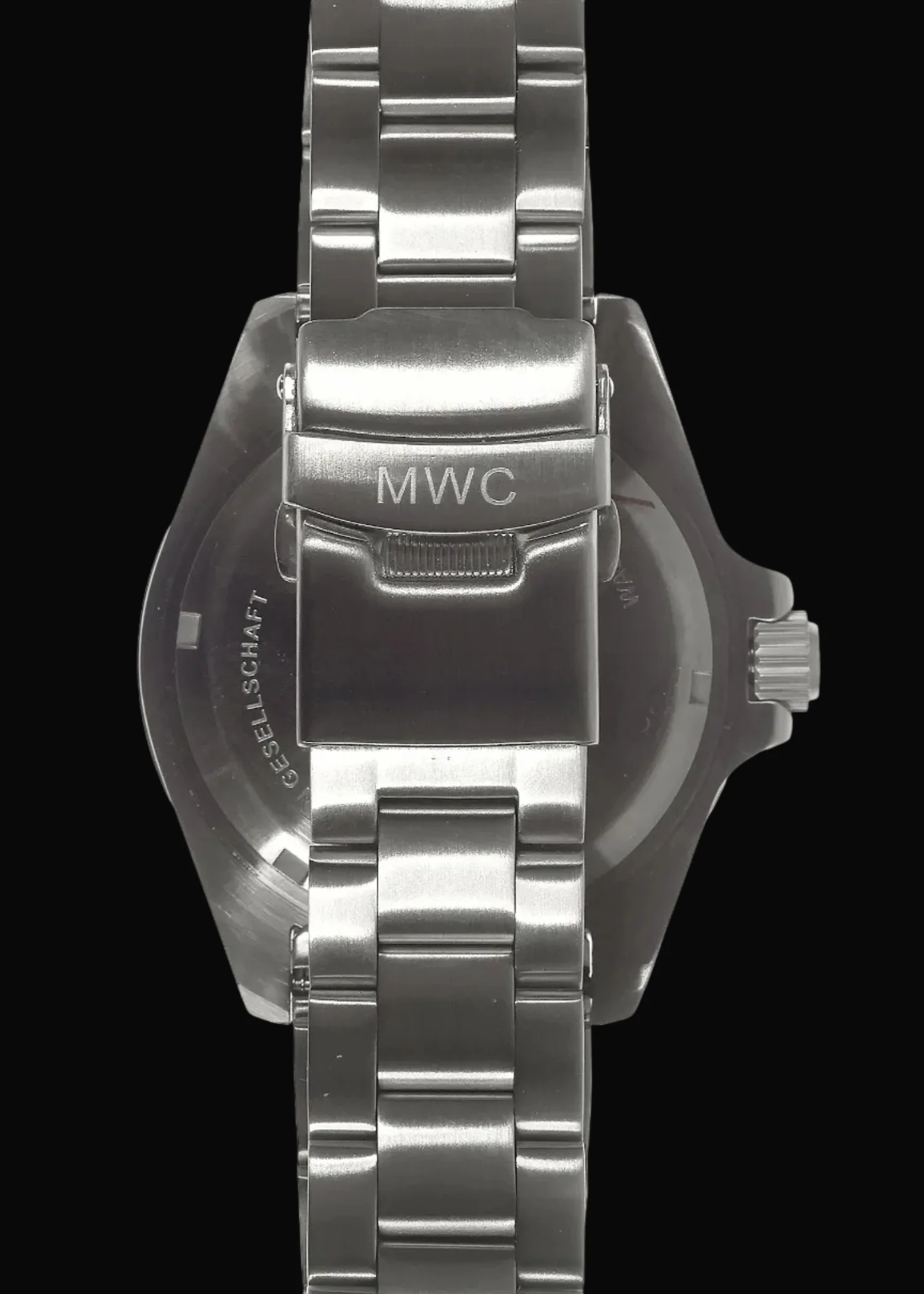 MWC 24 Jewel 300m Automatic Military Divers Watch with Sapphire Crystal and Ceramic Bezel on a Matching Stainless Steel Bracelet - Image 6