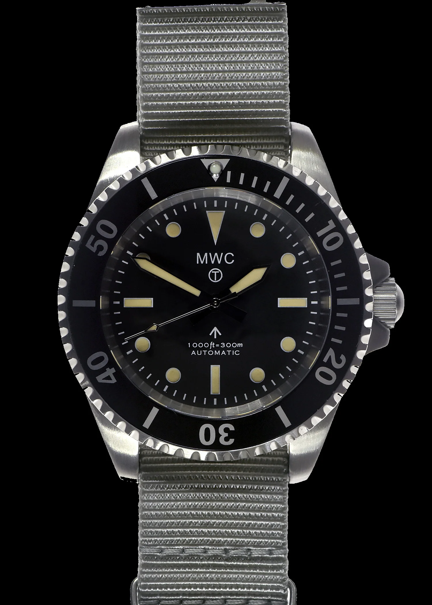 MWC 24 Jewel 1982 Pattern 300m Automatic Military Divers Watch with Sapphire Crystal on a NATO Webbing Strap (Non Date Version) - Image 2