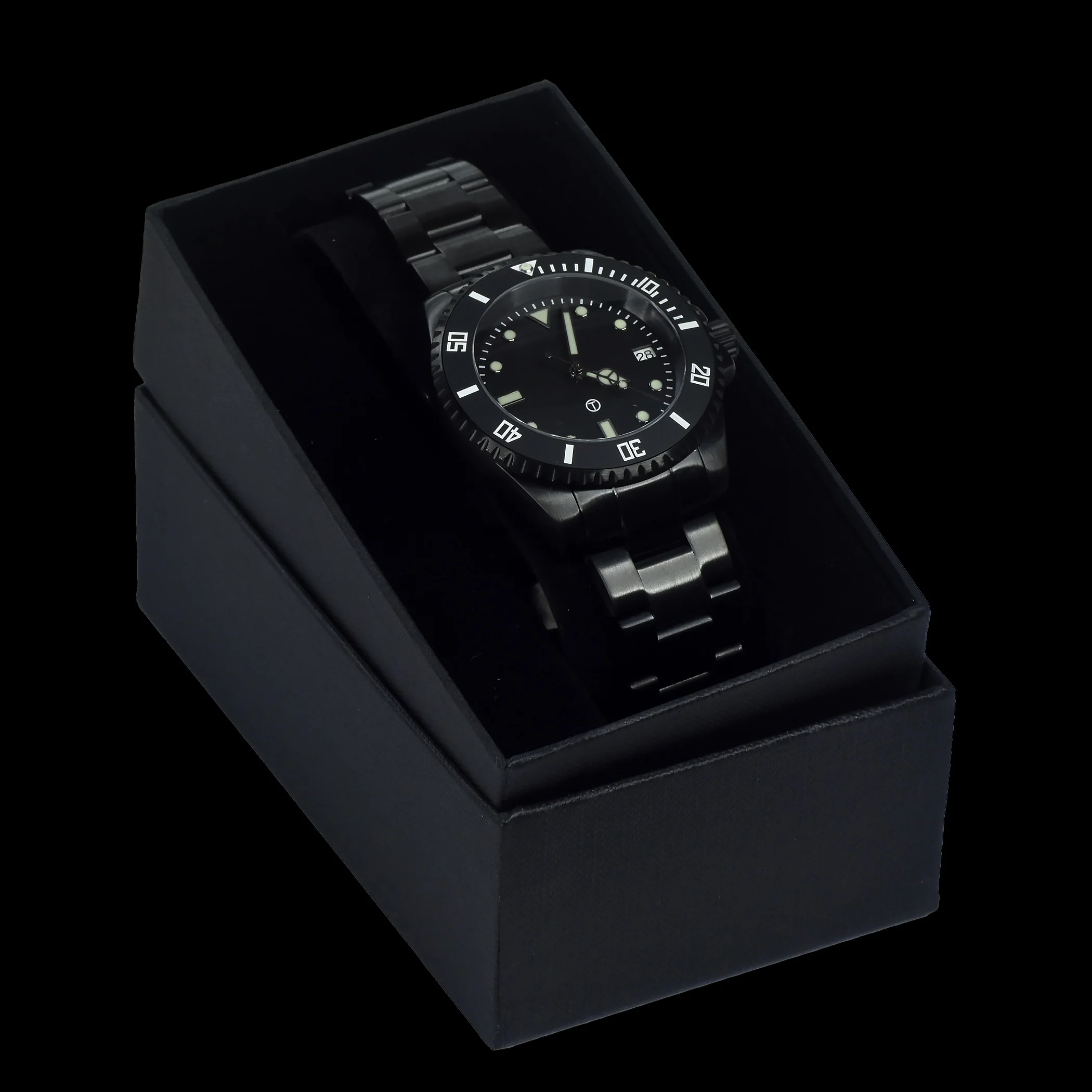 MWC 24 Jewel 300m Automatic Divers Watch with PVD Bracelet, Ceramic Bezel and Sapphire Crystal - Image 5