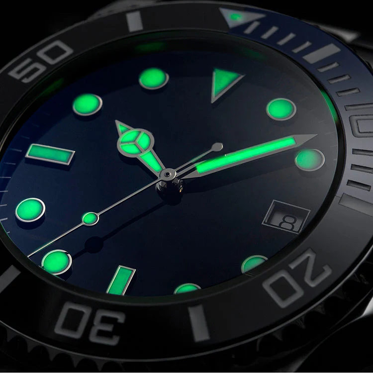 MWC 21 Jewel 300m Automatic Military Divers Watch with Sapphire Crystal and Ceramic Bezel on a NATO Webbing Strap - Image 4