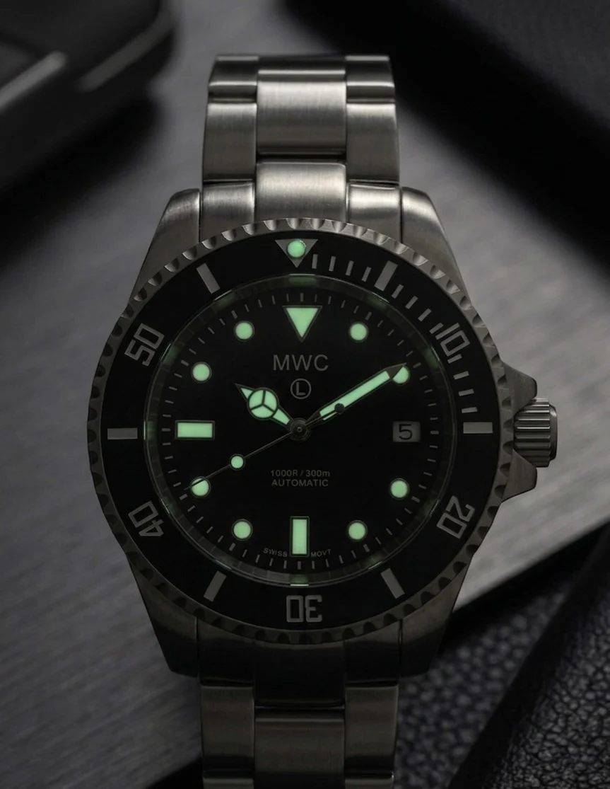 MWC Professional Military Diver 300m – Swiss Sellita SW200 Automatic, Sapphire Crystal, Ceramic Bezel & Steel Bracelet - Image 13