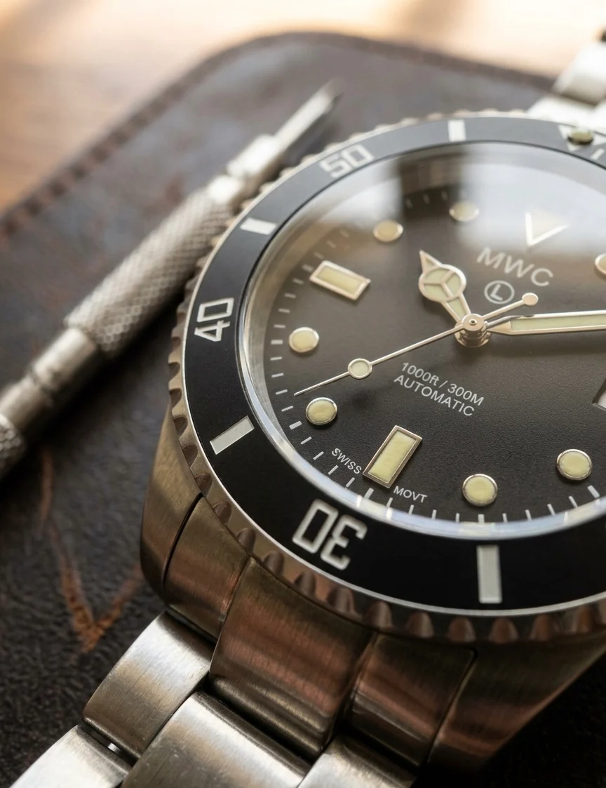MWC Professional Military Diver 300m – Swiss Sellita SW200 Automatic, Sapphire Crystal, Ceramic Bezel & Steel Bracelet - Image 15