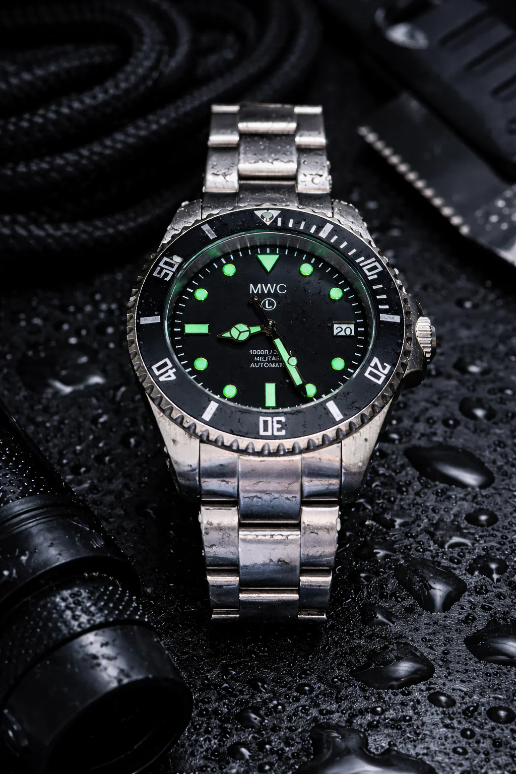 MWC Professional Military Diver 300m – Swiss Sellita SW200 Automatic, Sapphire Crystal, Ceramic Bezel & Steel Bracelet - Image 16