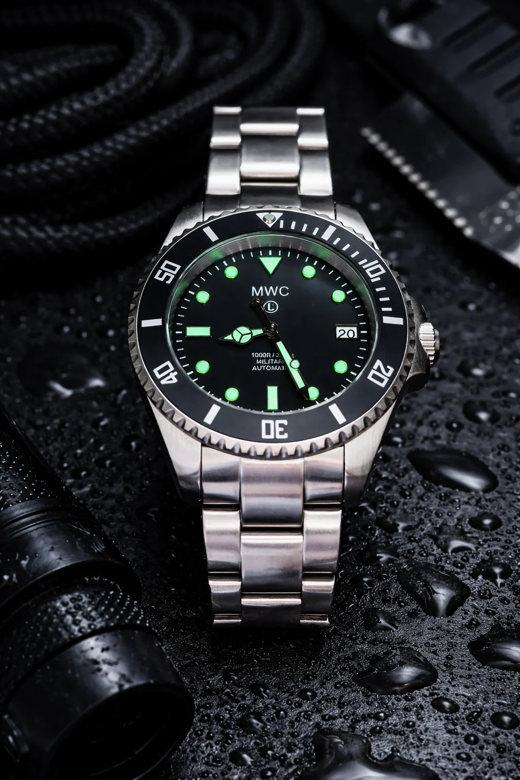 MWC Professional Military Diver 300m – Swiss Sellita SW200 Automatic, Sapphire Crystal, Ceramic Bezel & Steel Bracelet - Image 17