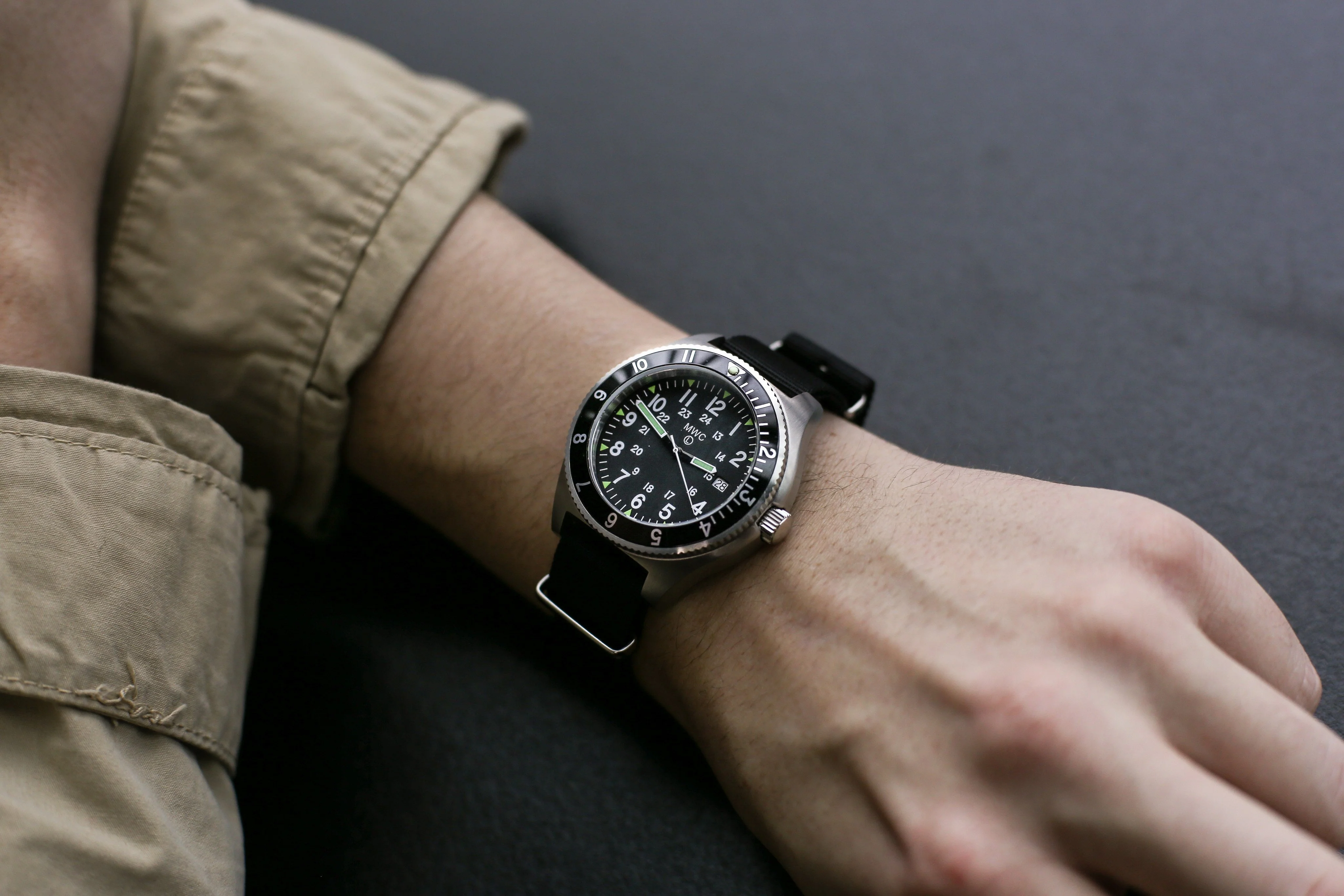 MWC 300m Water Resistant Stainless Steel Navigator Watch with Luminova (Automatic) - Image 12
