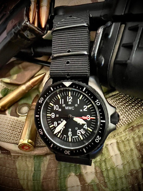 MWC Automatic Black PVD Military Divers Watch - Tritium / GTLS Illumination, Ceramic Bezel and Sapphire Crystal - Image 13