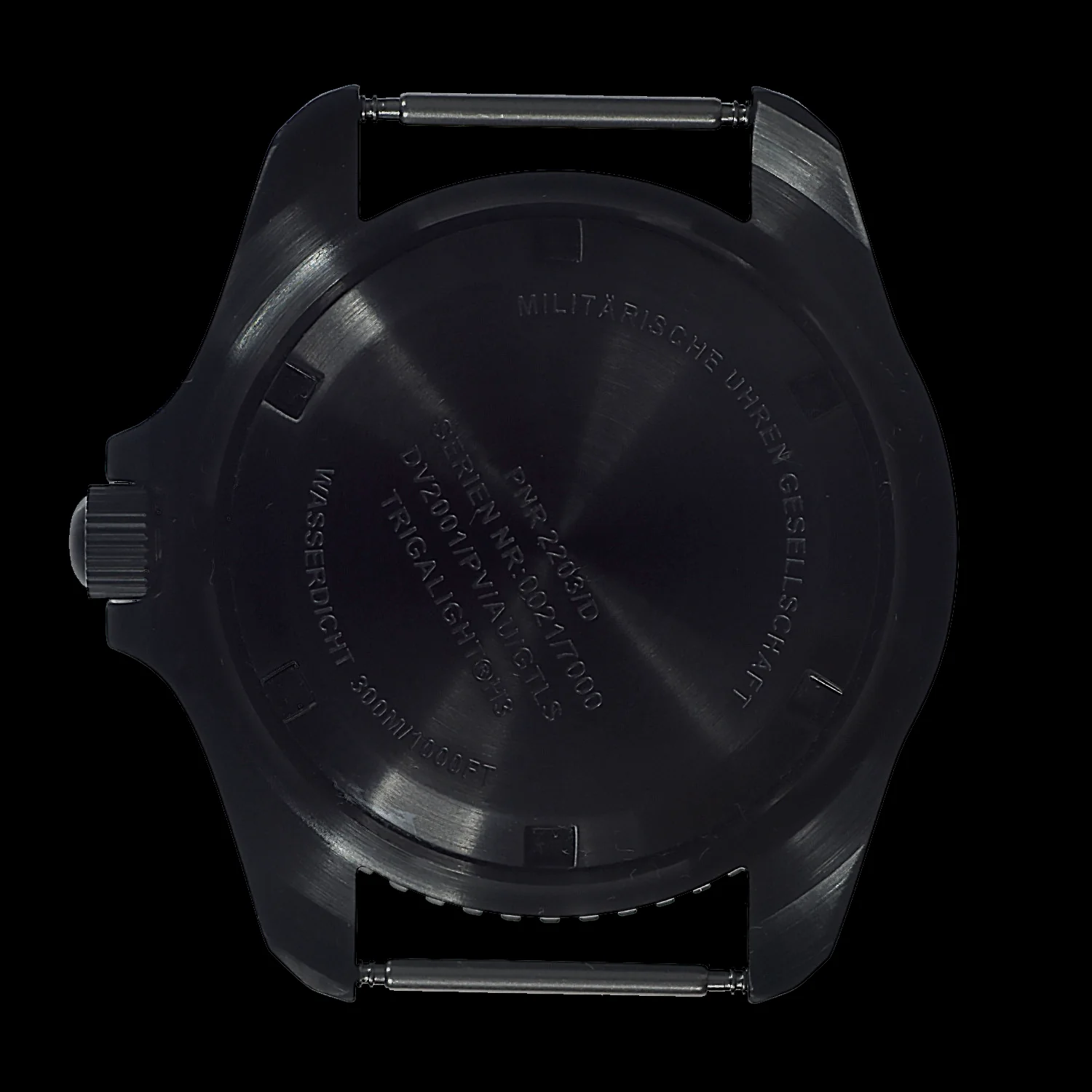 MWC Automatic Black PVD Military Divers Watch - Tritium / GTLS Illumination, Ceramic Bezel and Sapphire Crystal - Image 4