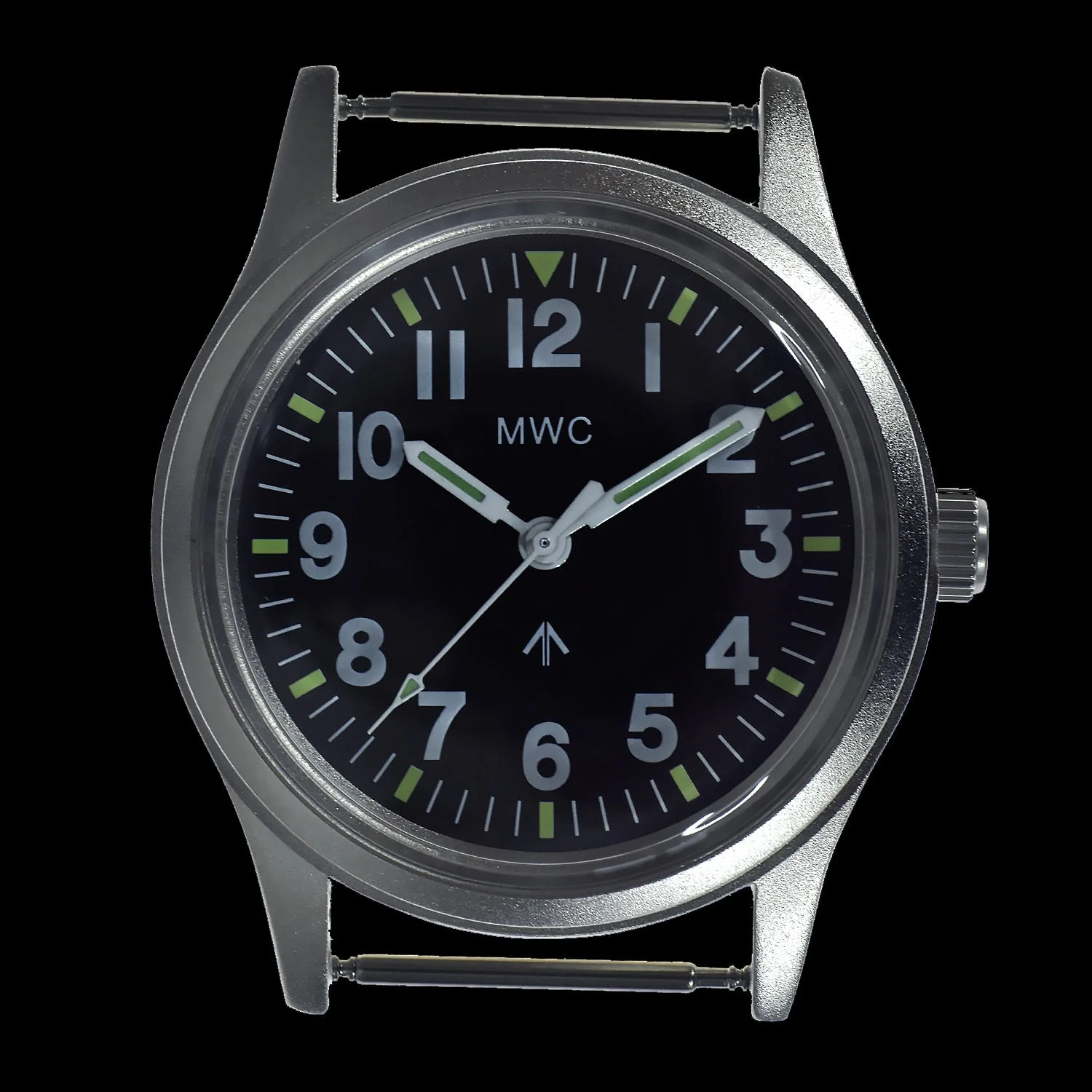 MWC Classic 1960s/70s European Pattern Military Watch on a Olive Green Military Webbing Strap - Image 2