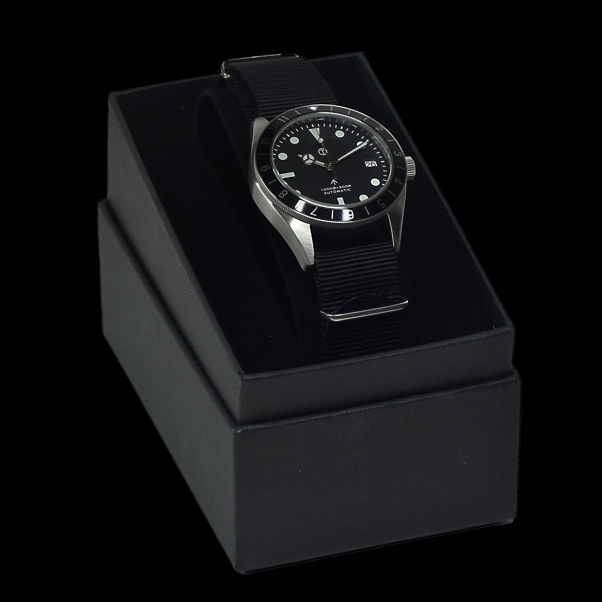 MWC Classic 1960s Pattern Dual Time Zone Automatic Divers Watch with Luminova and Sapphire Crystal - Image 6