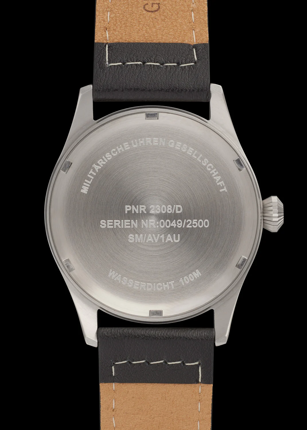 MWC Classic 40mm Stainless Steel Aviator Watch with 24 Jewel Automatic Movement and 100m Water Resistance - Image 3