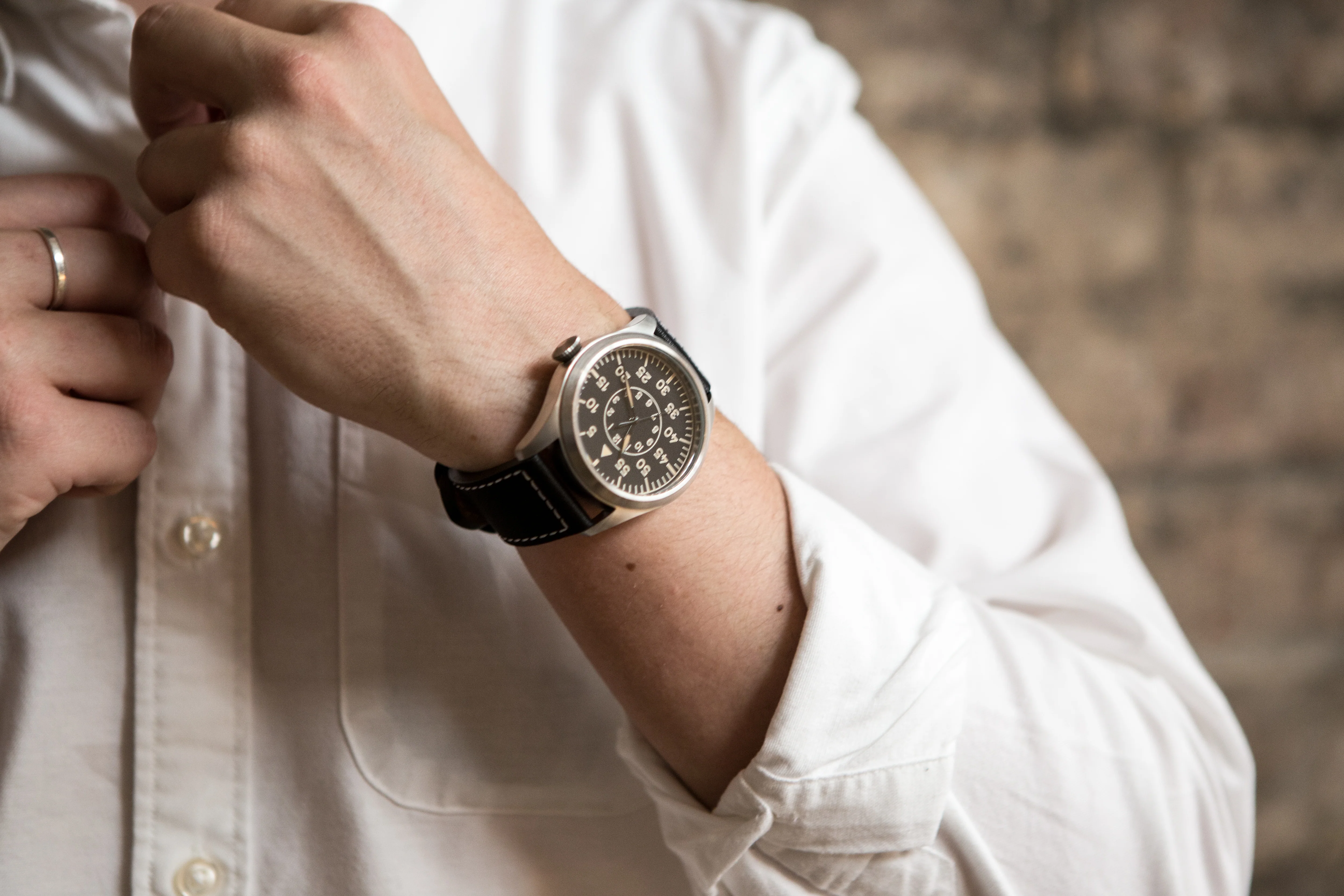 MWC Classic 46mm Limited Edition XL Luftwaffe Pattern Military Aviators Watch (Retro Dial Version) with Sapphire Crystal - Image 10