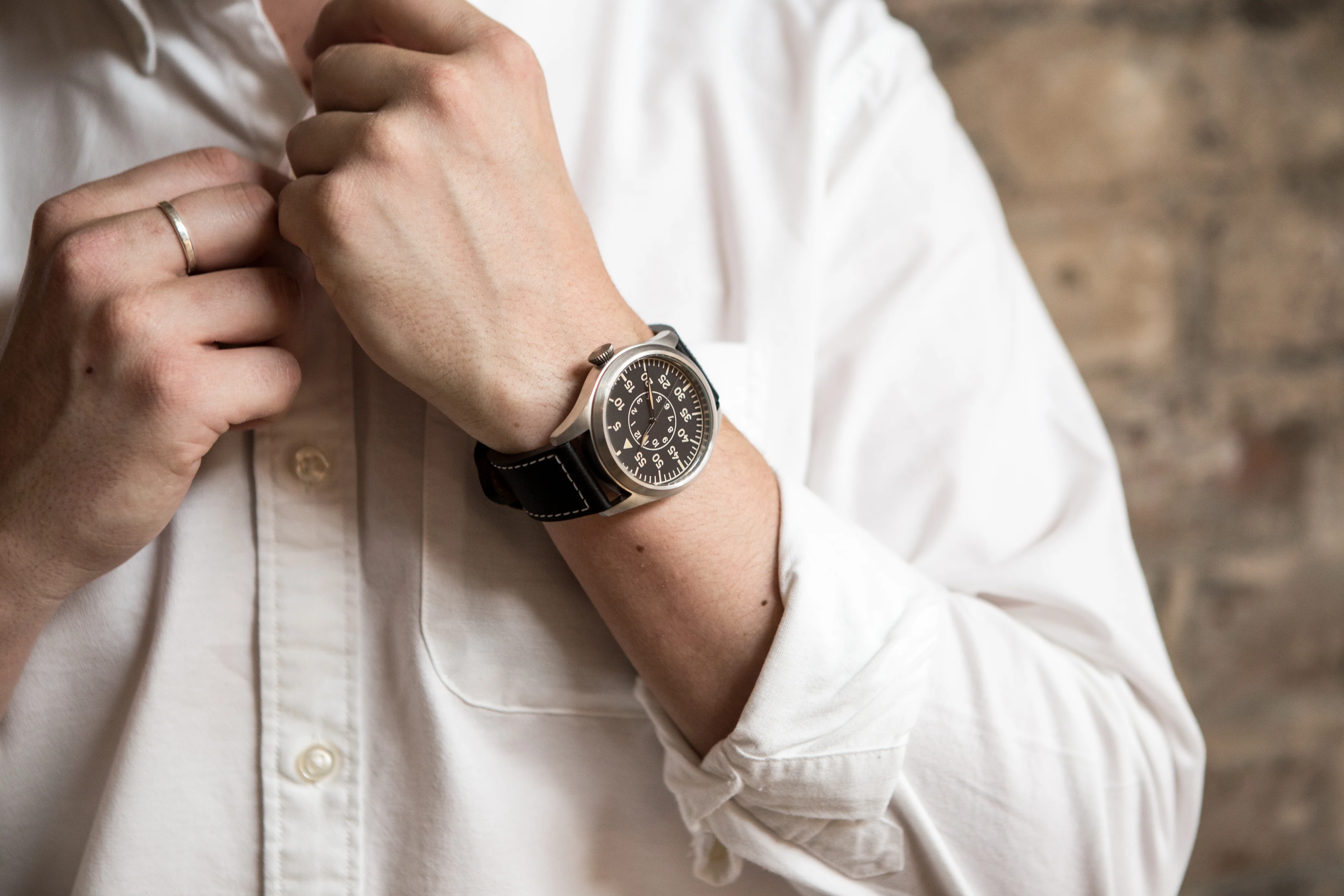 MWC Classic 46mm Limited Edition XL Luftwaffe Pattern Military Aviators Watch (Retro Dial Version) with Sapphire Crystal - Image 9