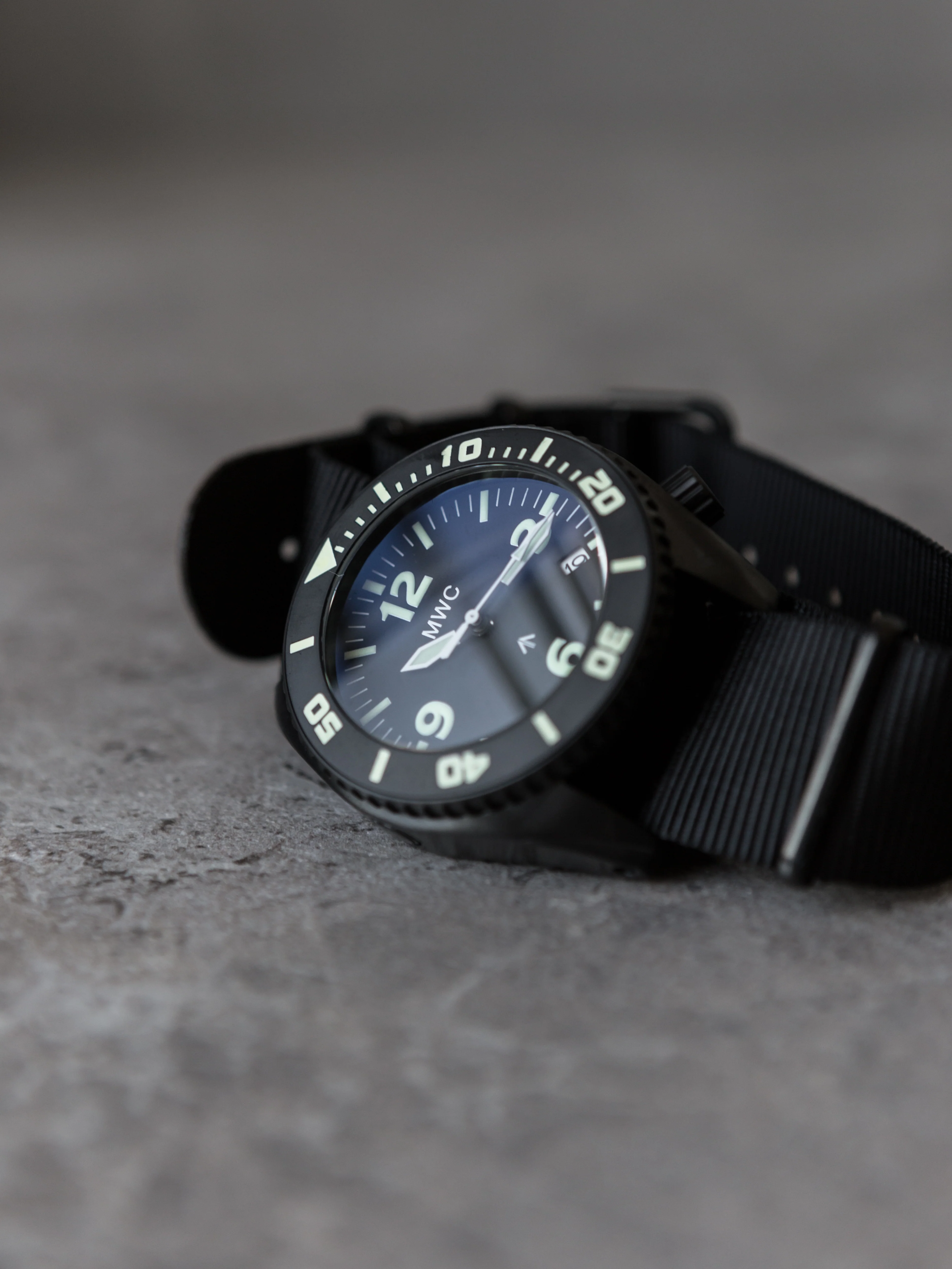MWC "Depthmaster" 100atm / 3,280ft / 1000m Water Resistant Military Divers Watch in PVD Stainless Steel Case with Helium Valve (Quartz) - Image 8