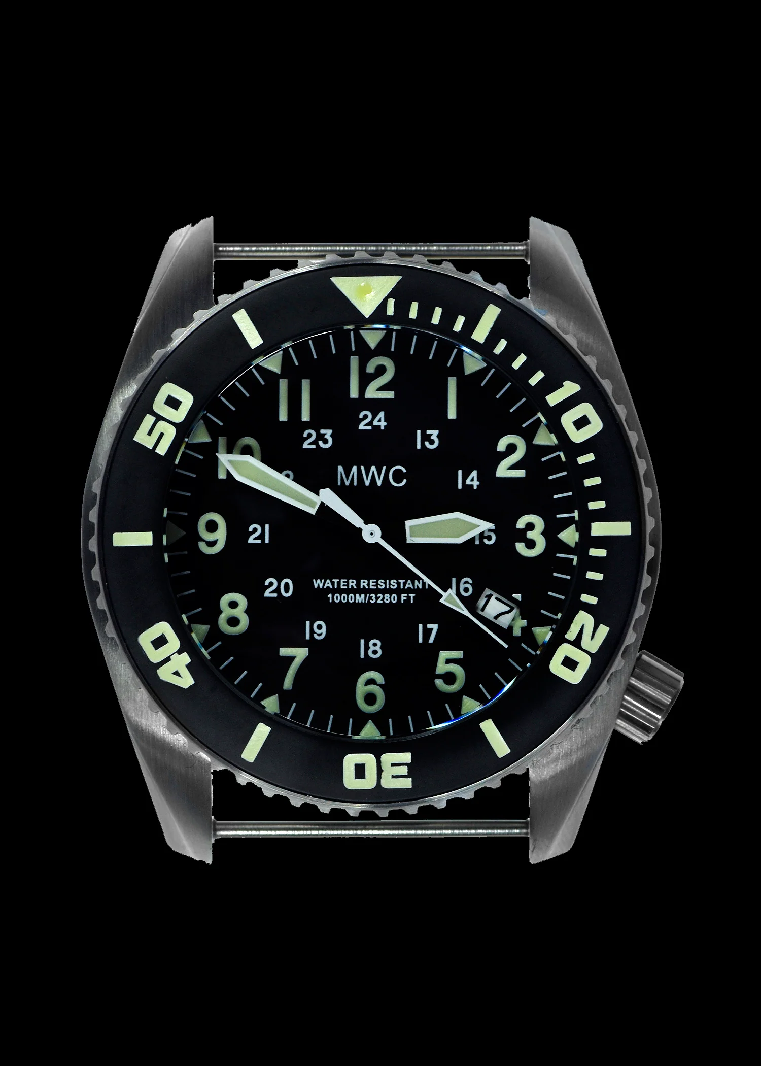 MWC "Depthmaster" 100atm / 3,280ft / 1000m Water Resistant Military Divers Watch in Stainless Steel Case with Helium Valve (Quartz) - Image 3
