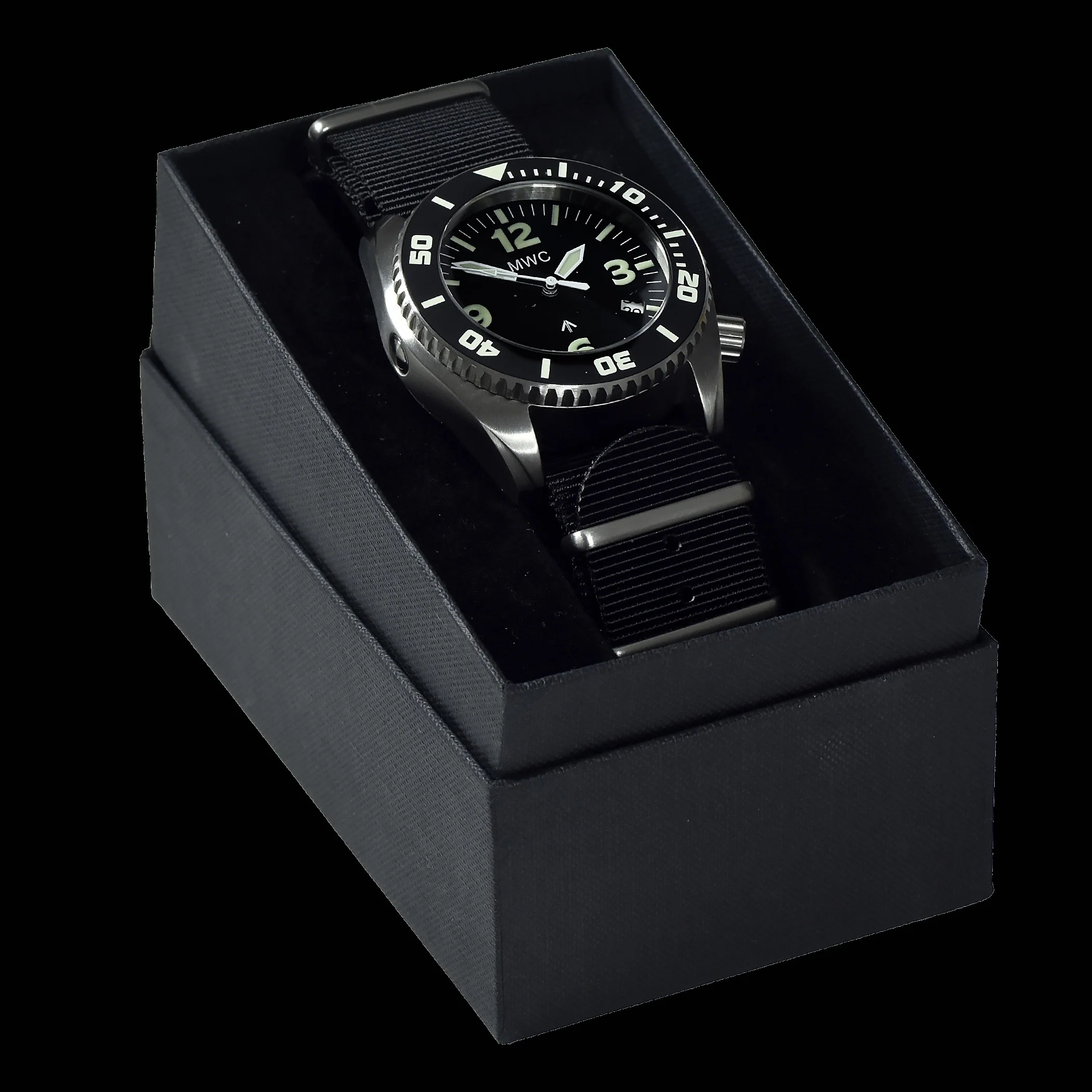 MWC "Depthmaster" 100atm / 3,280ft / 1000m Water Resistant Military Divers Watch in Stainless Steel Case with Helium Valve (Quartz) - Image 10