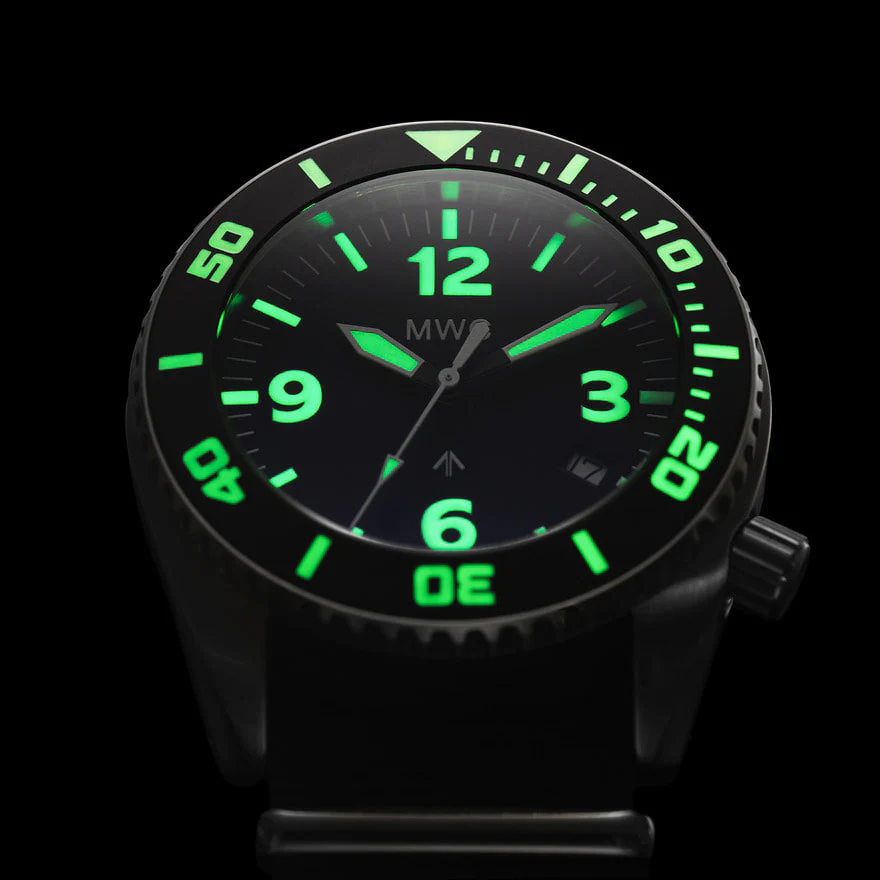 MWC "Depthmaster" 100atm / 3,280ft / 1000m Water Resistant Military Divers Watch in Stainless Steel Case with Helium Valve (Quartz) - Image 5
