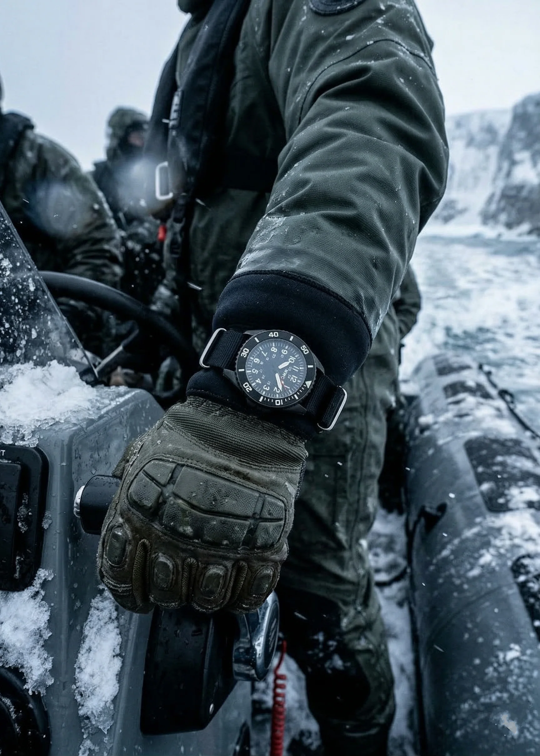 MWC "Depthmaster" 100atm / 3,280ft / 1000m Water Resistant Military Divers Watch in a Titanium Case with GTLS and Helium Valve (Automatic) - Image 9