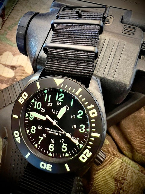 MWC "Depthmaster" 100atm / 3,280ft / 1000m Water Resistant Military Divers Watch in PVD Stainless Steel Case with Helium Valve (Automatic) - Image 15