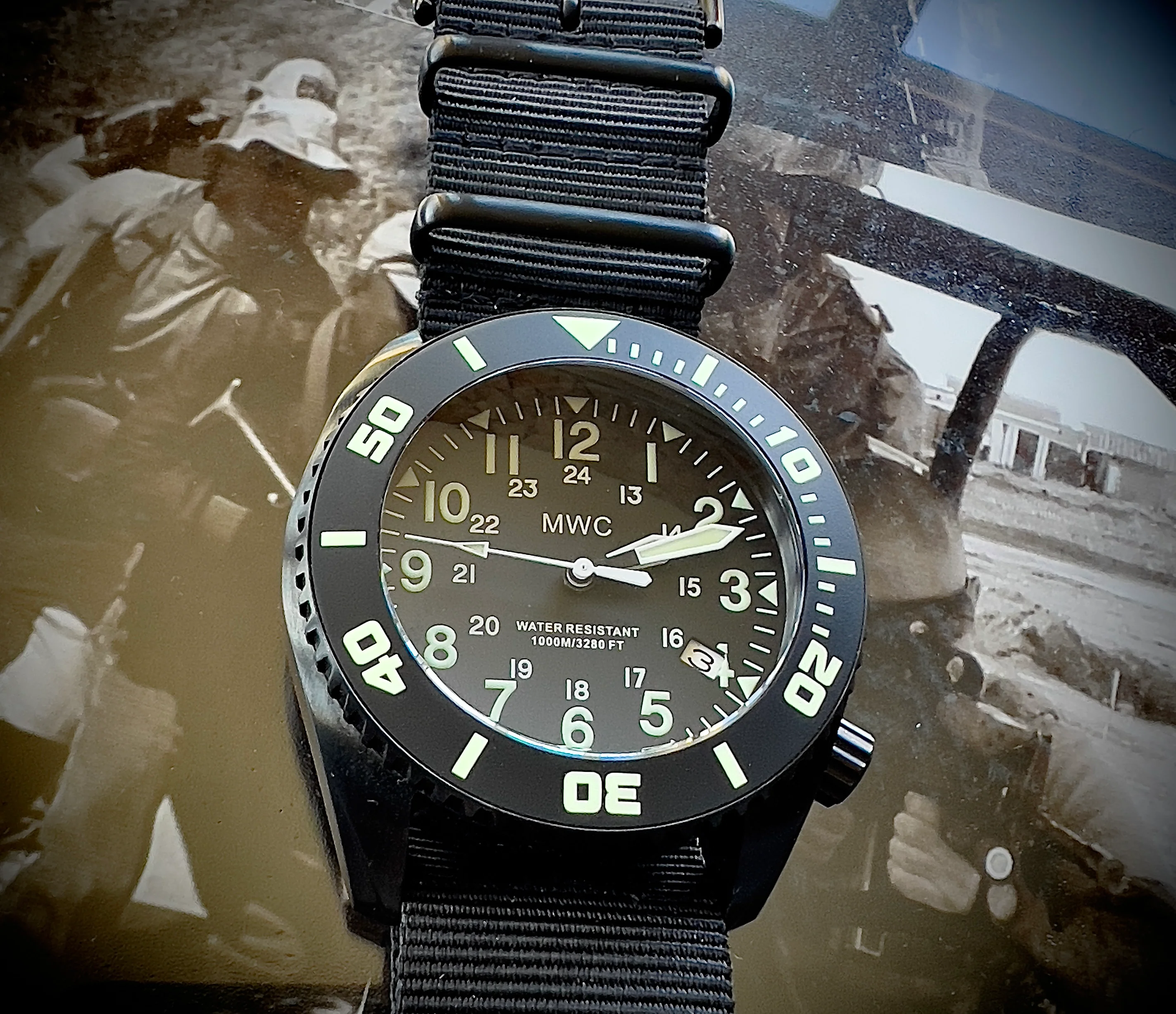 MWC "Depthmaster" 100atm / 3,280ft / 1000m Water Resistant Military Divers Watch in PVD Stainless Steel Case with Helium Valve (Automatic) - Image 16