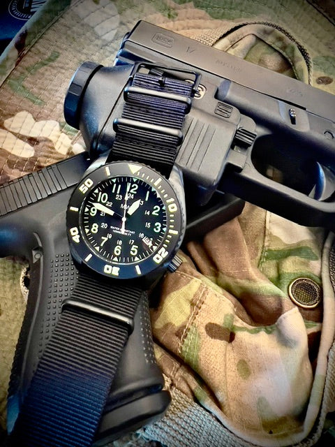 MWC "Depthmaster" 100atm / 3,280ft / 1000m Water Resistant Military Divers Watch in PVD Stainless Steel Case with Helium Valve (Automatic) - Image 13