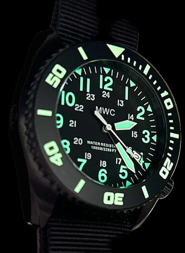 MWC "Depthmaster" Military Divers Watch – 100ATM / 3,280ft / 1000m Water Resistant, PVD Stainless Steel Case with Helium Valve (Quartz) - Image 3
