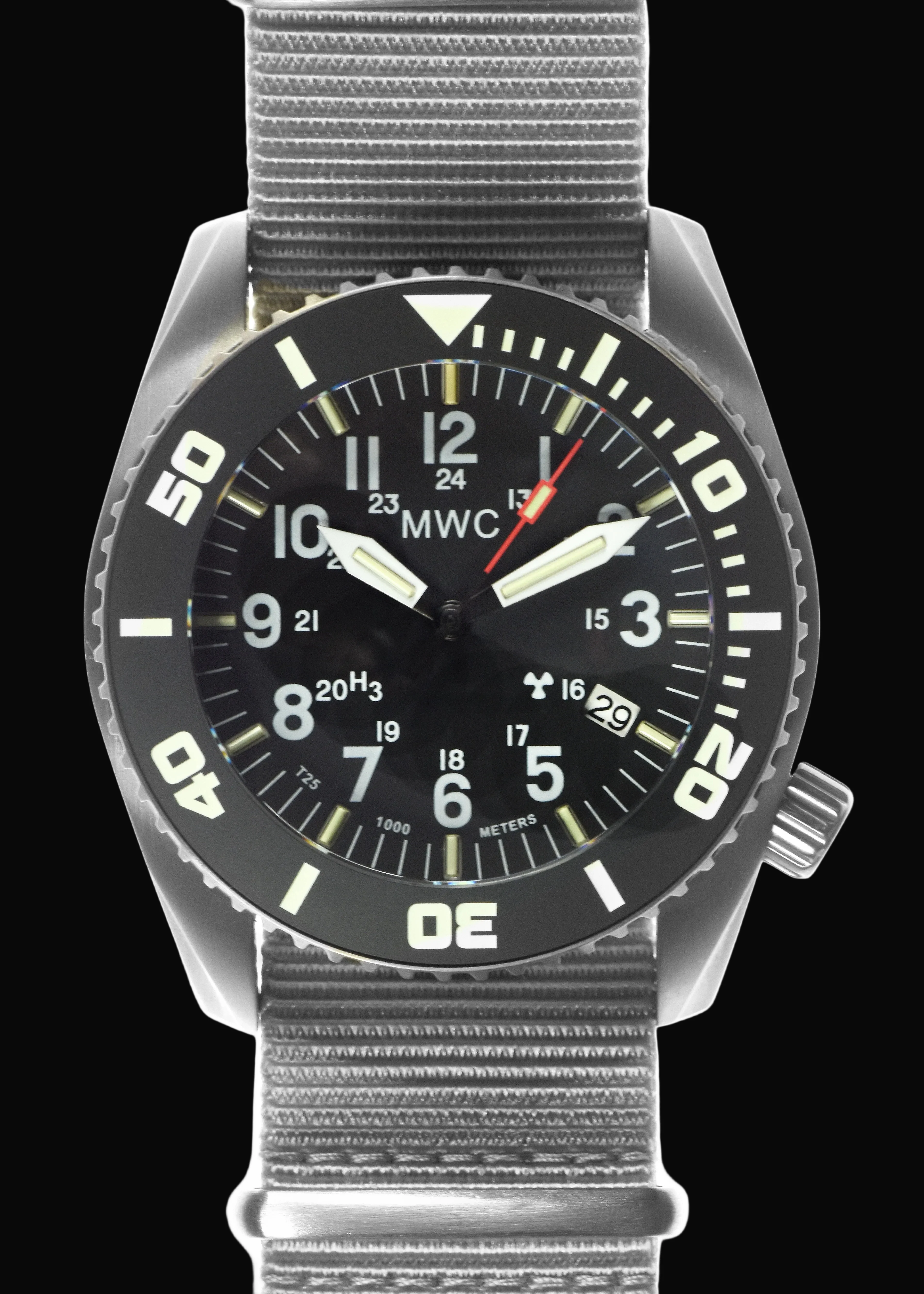 MWC "Depthmaster" 100atm / 3,280ft / 1000m Water Resistant Military Divers Watch in a Titanium Case with GTLS and Helium Valve (Automatic) - Image 2