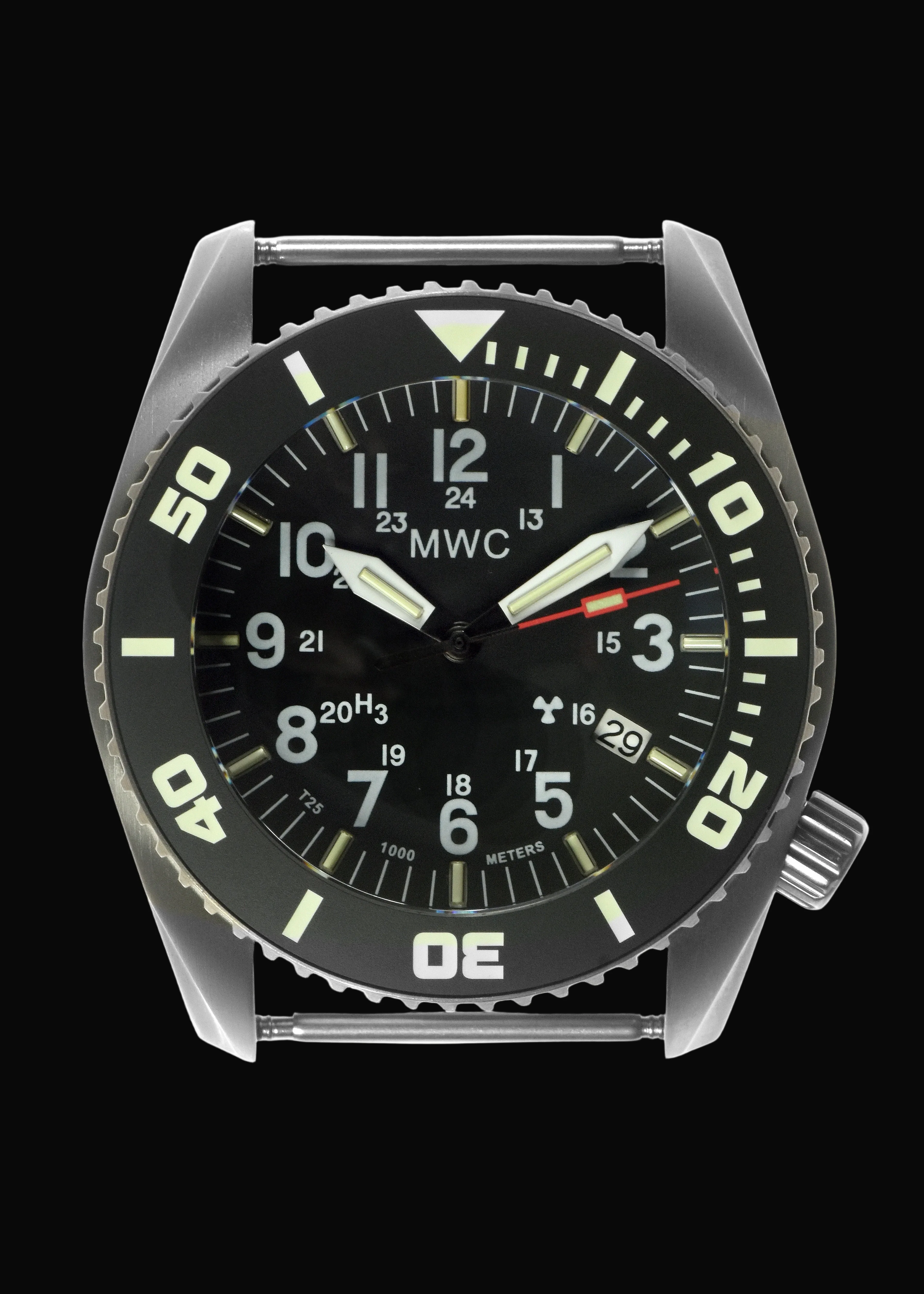 MWC "Depthmaster" 100atm / 3,280ft / 1000m Water Resistant Military Divers Watch in a Titanium Case with GTLS and Helium Valve (Automatic) - Image 3