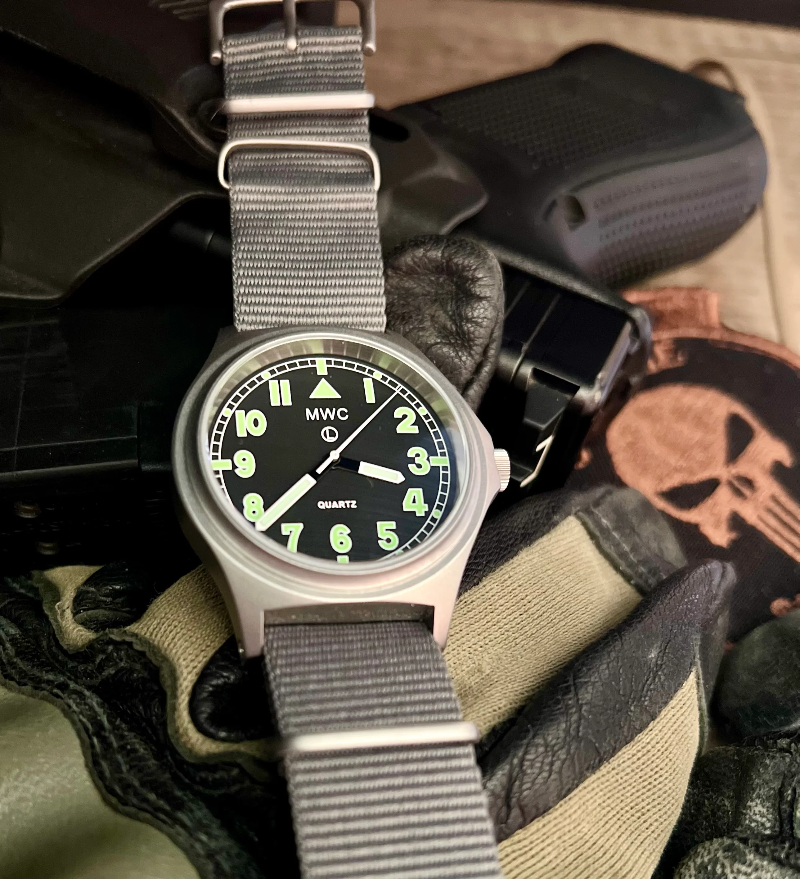 MWC G10 100m / 330ft Water resistant Stainless Steel Military Watch with Sapphire Crystal - NATO Stock Number: NSN 6645-99-472-3228 - Image 10