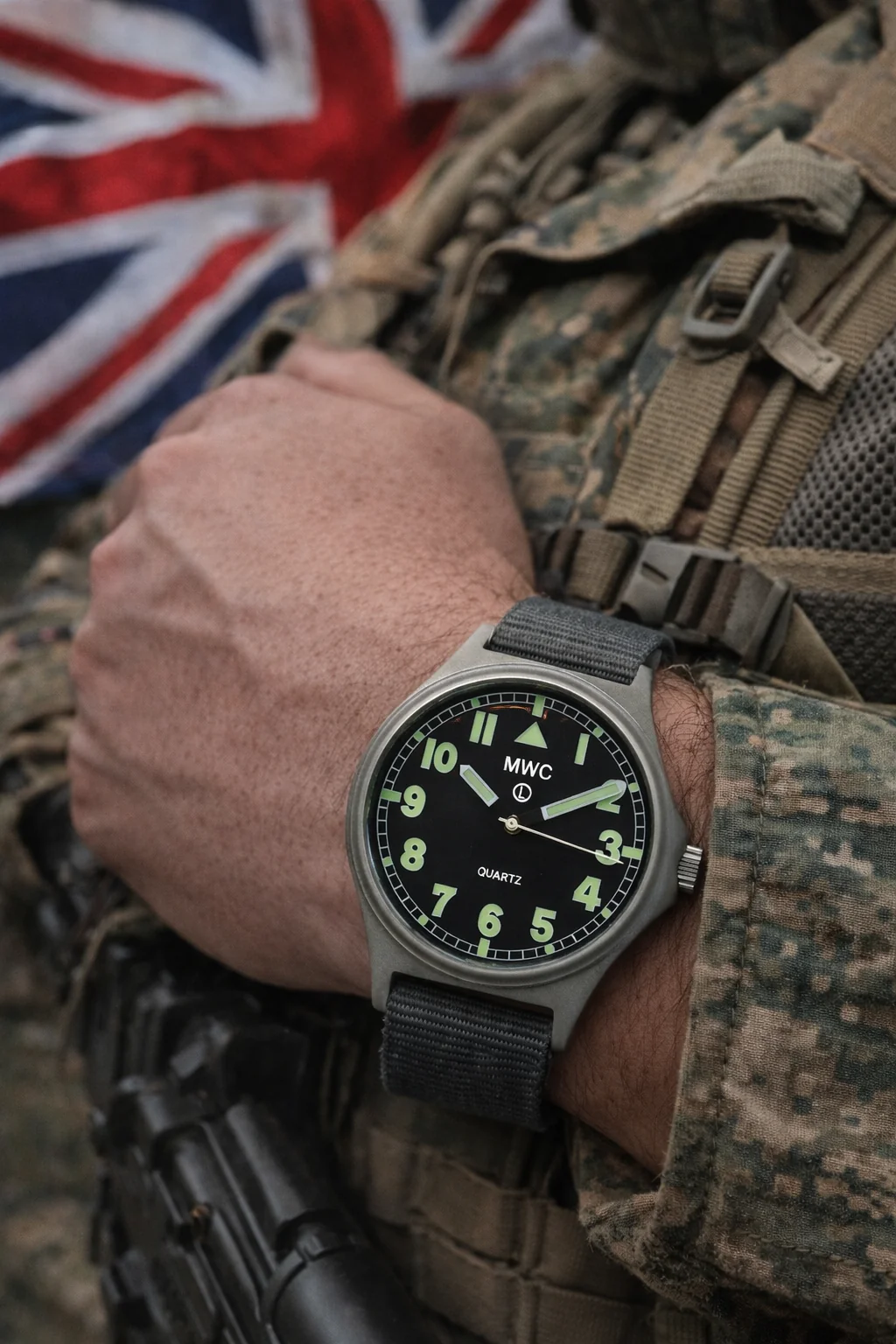 MWC G10 100m / 330ft Water resistant Stainless Steel Military Watch with Sapphire Crystal - NATO Stock Number: NSN 6645-99-472-3228 - Image 9