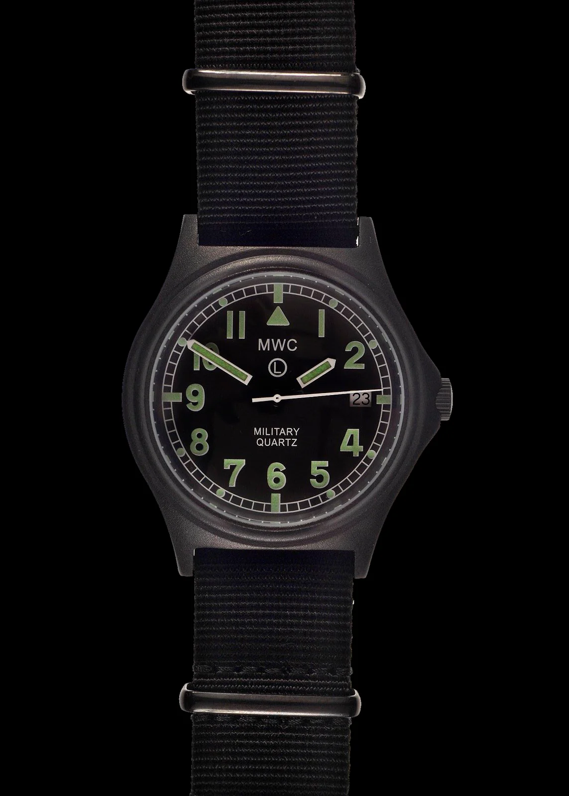 MWC G10 100m PVD Stealth Military Watch with Fixed Strap Bars, 10 Year Battery Life, Screw Crown & Caseback - Image 2
