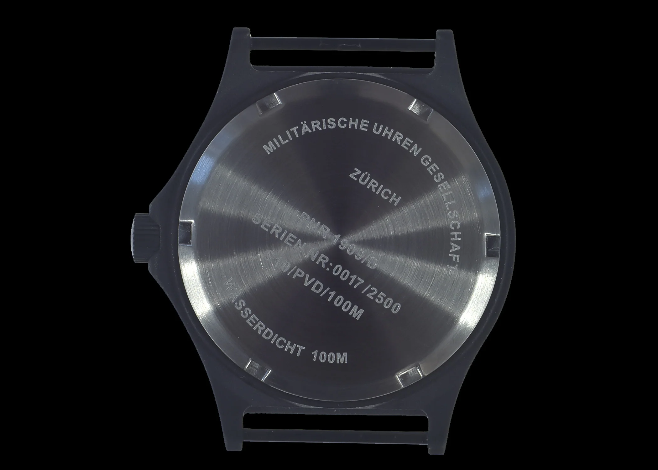 MWC G10 100m PVD Stealth Military Watch with Fixed Strap Bars, 10 Year Battery Life, Screw Crown & Caseback - Image 7