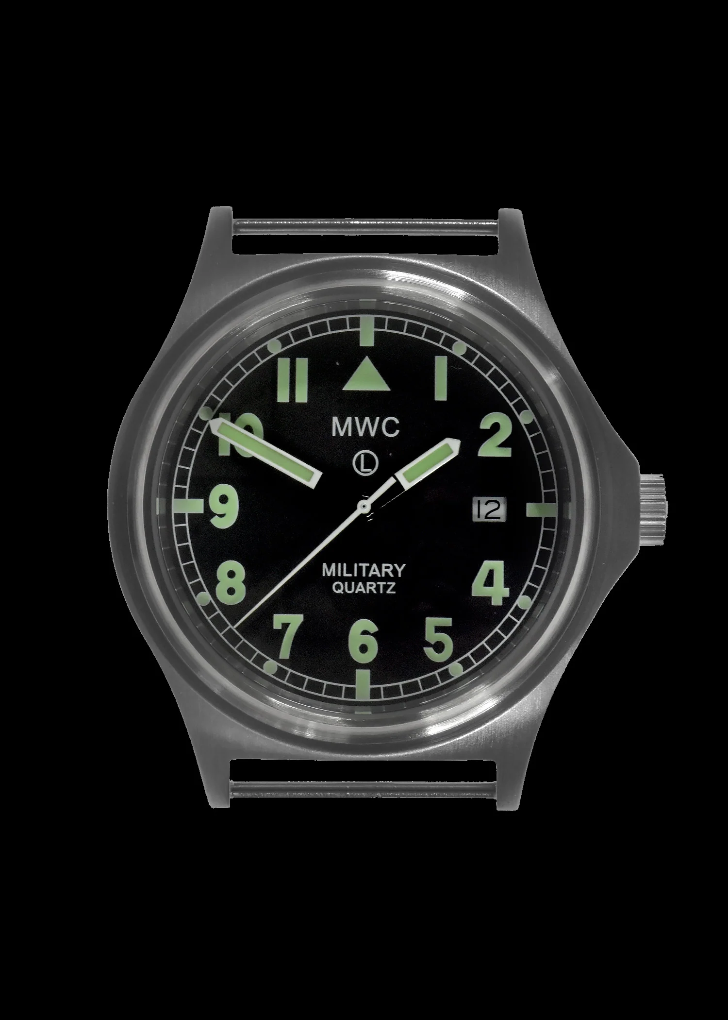 MWC G10 100m Water resistant Military Watch in Stainless Steel Satin Finish Case with Screw Crown and Ten Year Battery Life - Image 3