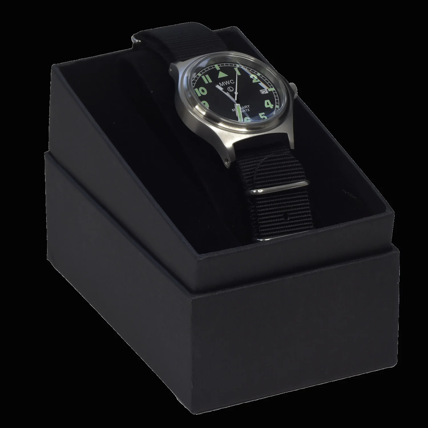 MWC G10 100m Water resistant Military Watch in Stainless Steel Satin Finish Case with Screw Crown and Ten Year Battery Life - Image 7