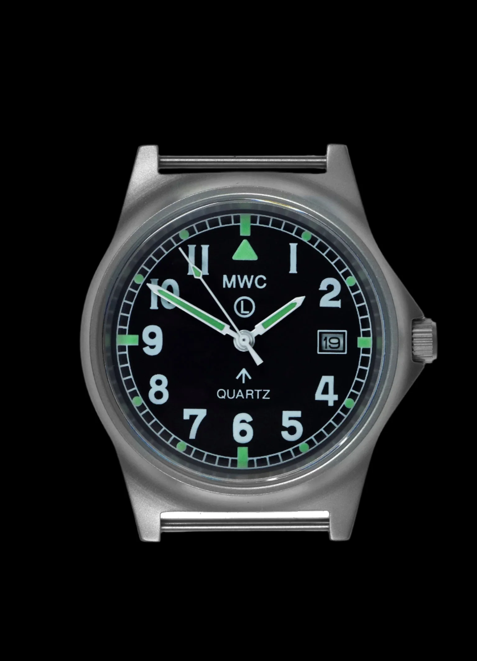 MWC G10LM Stainless Steel Military Watch – Black NATO Strap (Contract Model with Broad Arrow / Pheon) - Image 2