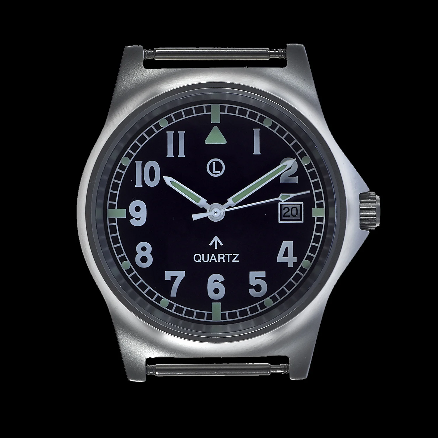MWC G10 LM Stainless Steel Military Watch on a Grey NATO Military Webbing Strap - Image 3