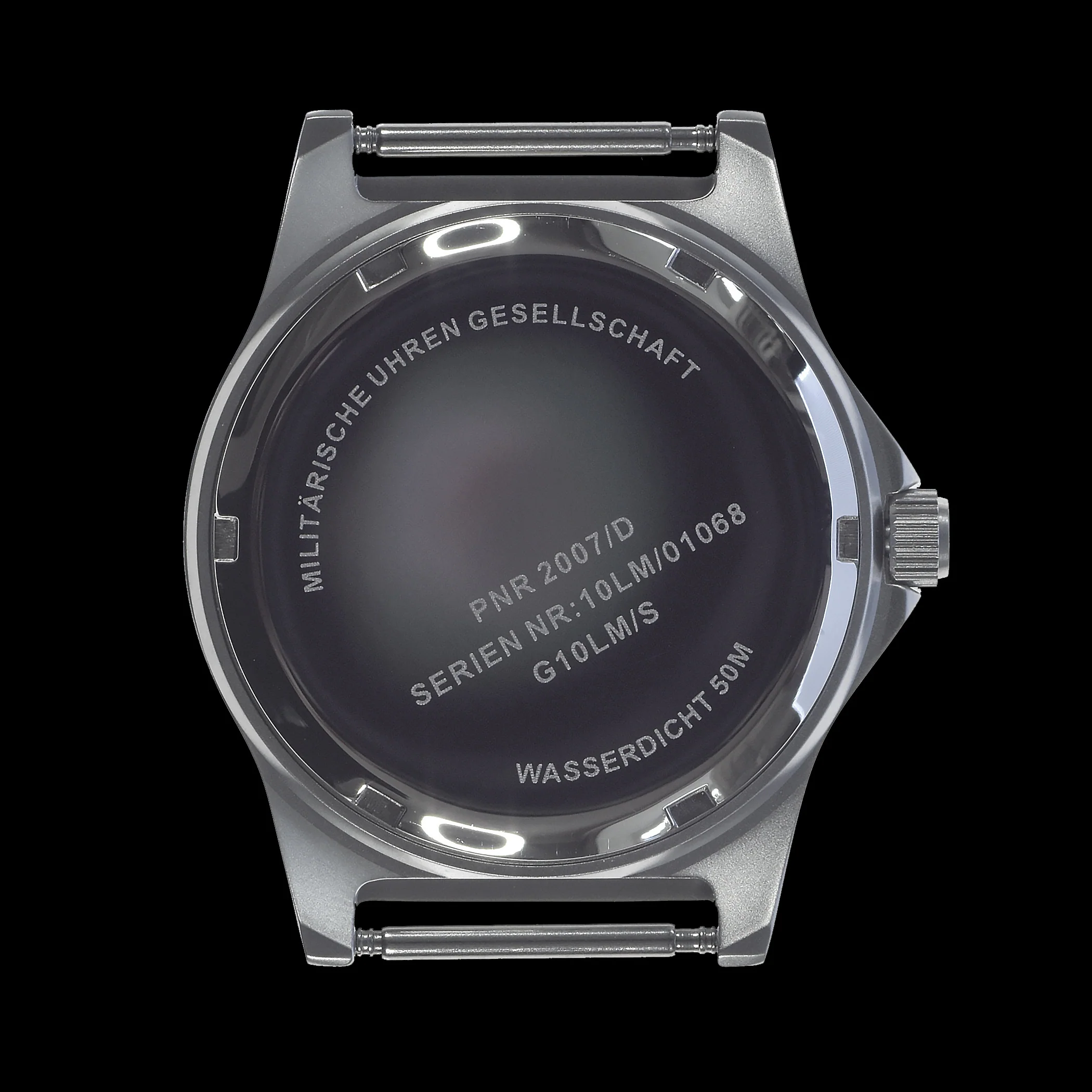 MWC G10 LM Stainless Steel Military Watch on a Grey NATO Military Webbing Strap - Image 5