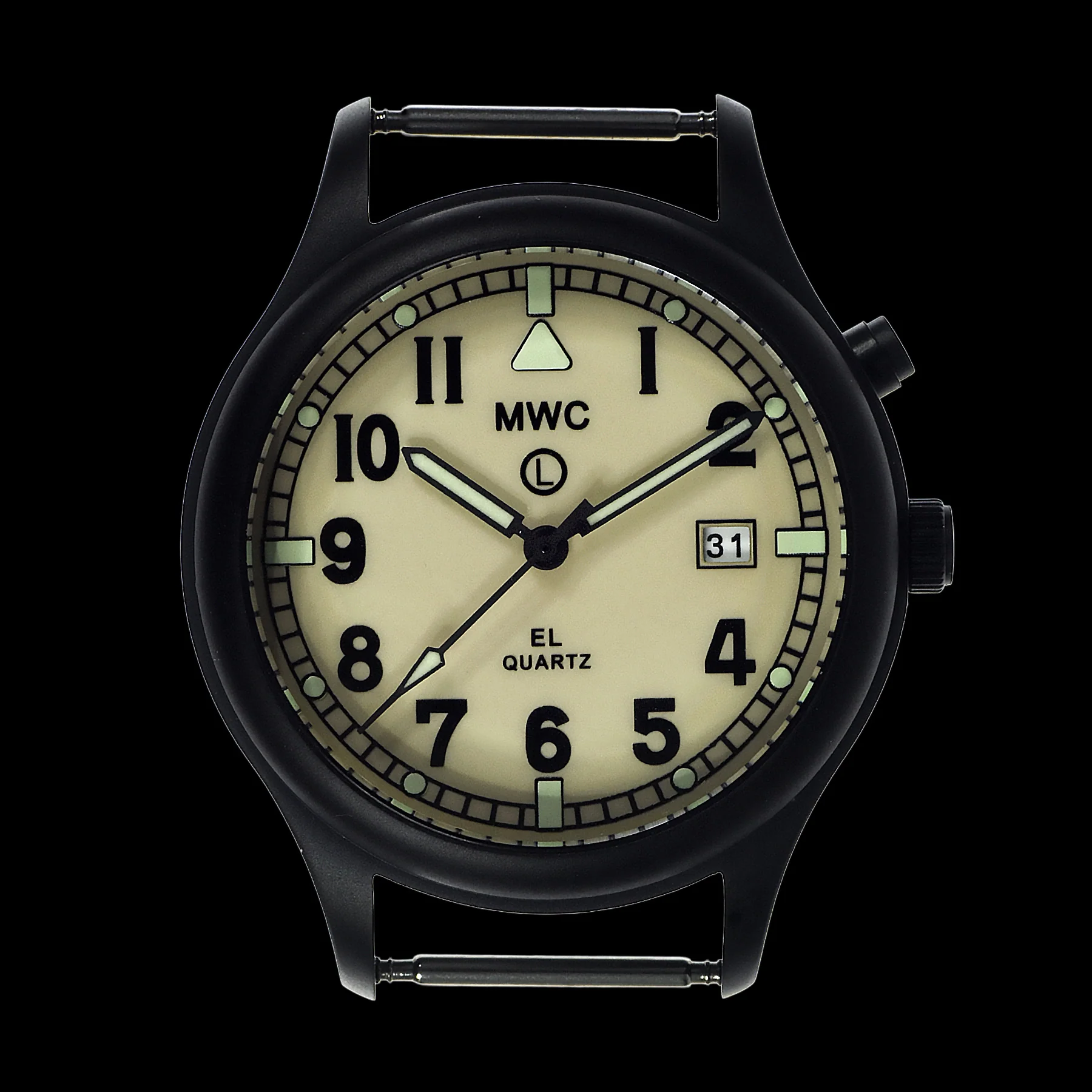 MWC G10EL Black PVD Steel General Service Watch with Electroluminescent (EL) Backlit Dial - Image 2