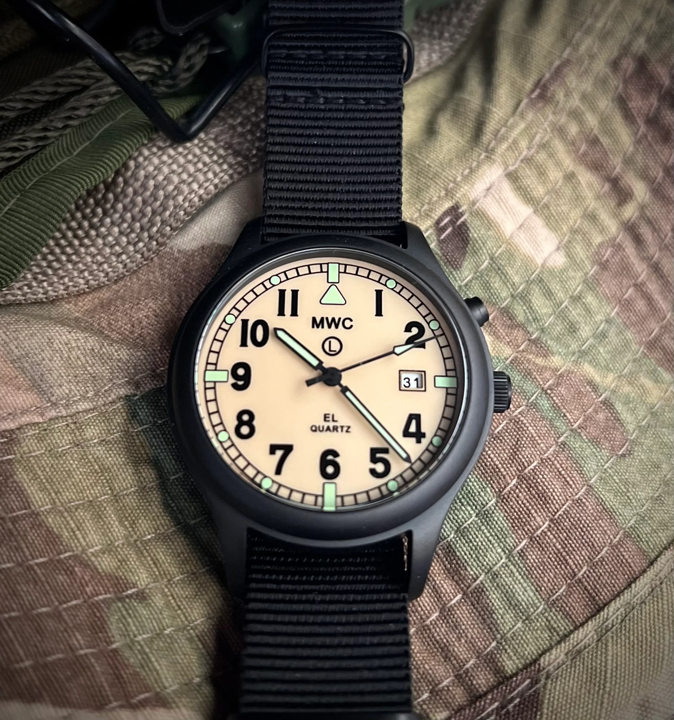 MWC G10EL Black PVD Steel General Service Watch with Electroluminescent (EL) Backlit Dial - Image 8