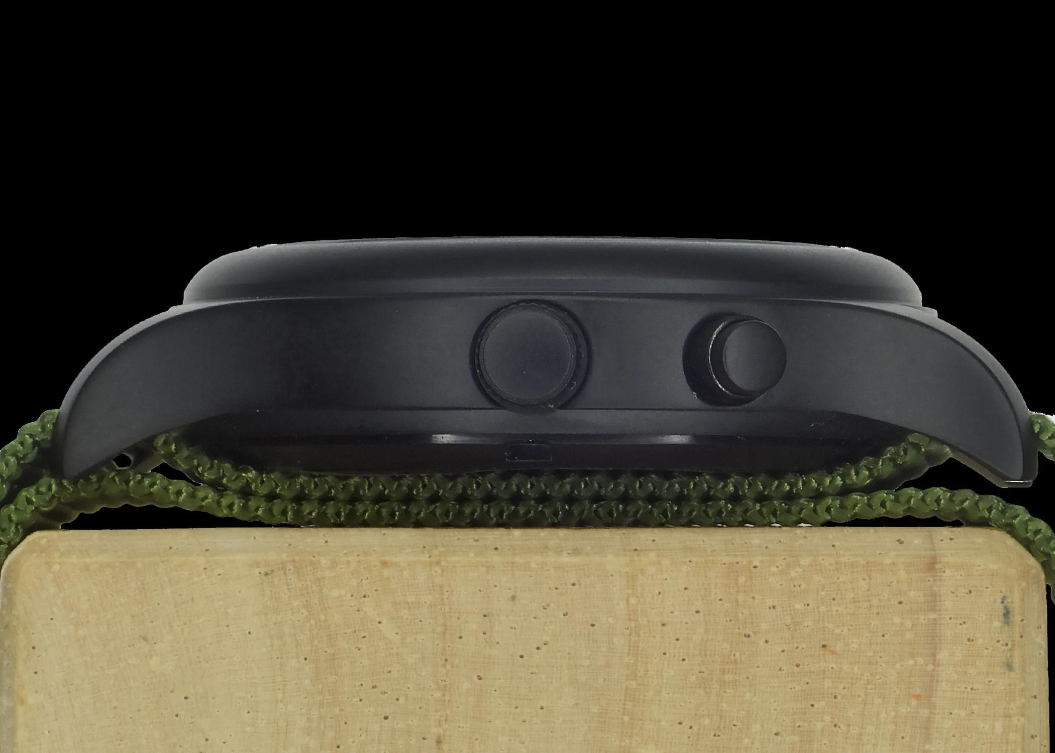 MWC G10EL Black PVD Steel General Service Watch with Olive Drab Electroluminescent (EL) Backlit Dial - Image 4