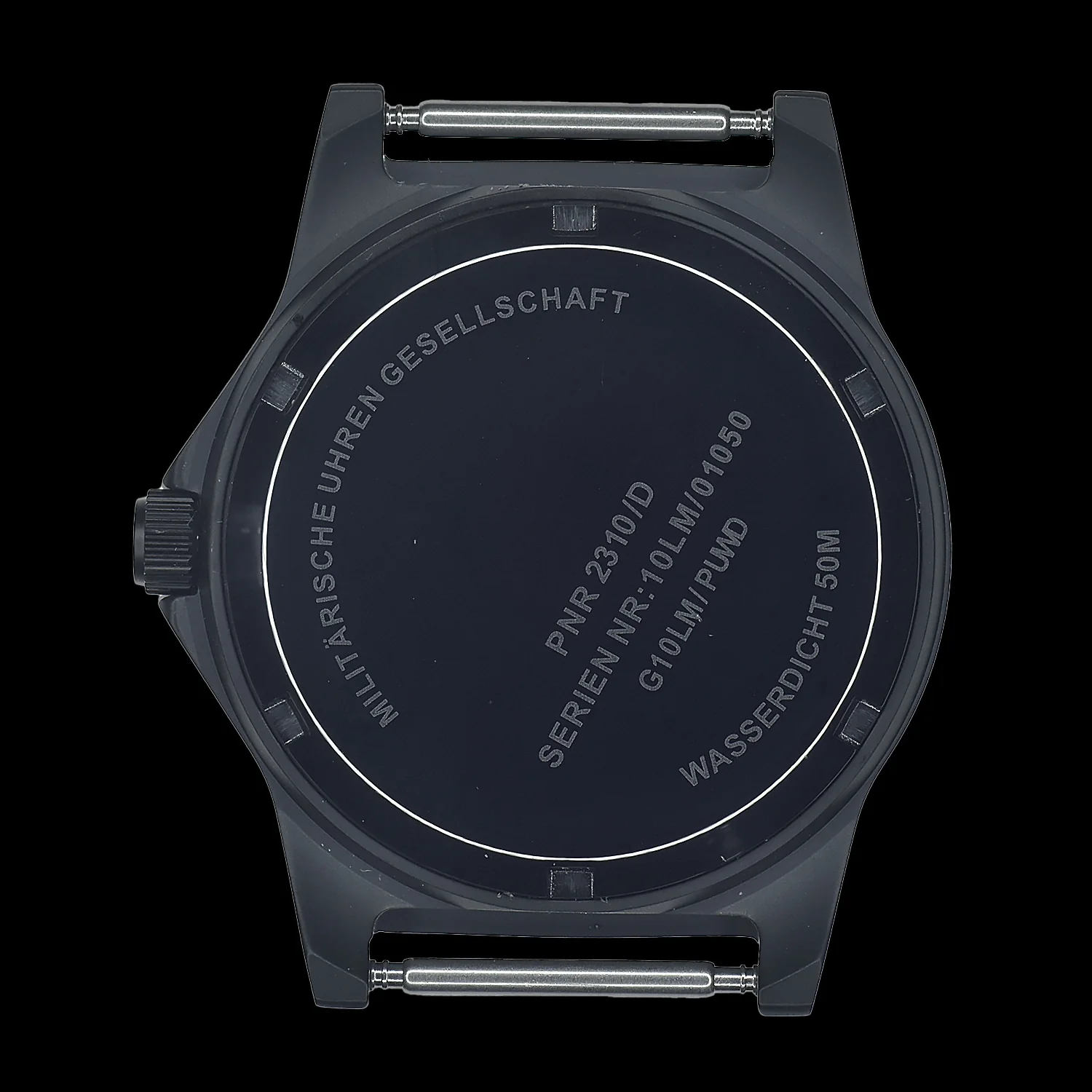 MWC G10LM European Pattern Military Watch With White Dial in Covert Non Reflective Black PVD Steel (Non Date Version) - Image 4