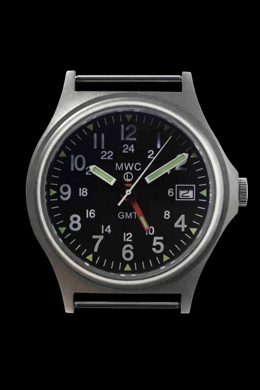 MWC GMT (Dual Time Zone) 200m/660ft Water resistant Military Watch in Stainless Steel Case with Screw Crown - Image 3