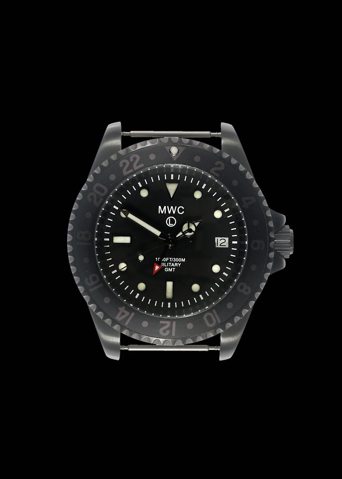 MWC GMT (Dual Time Zone) PVD Military Watch on Matching Steel Bracelet - Image 2