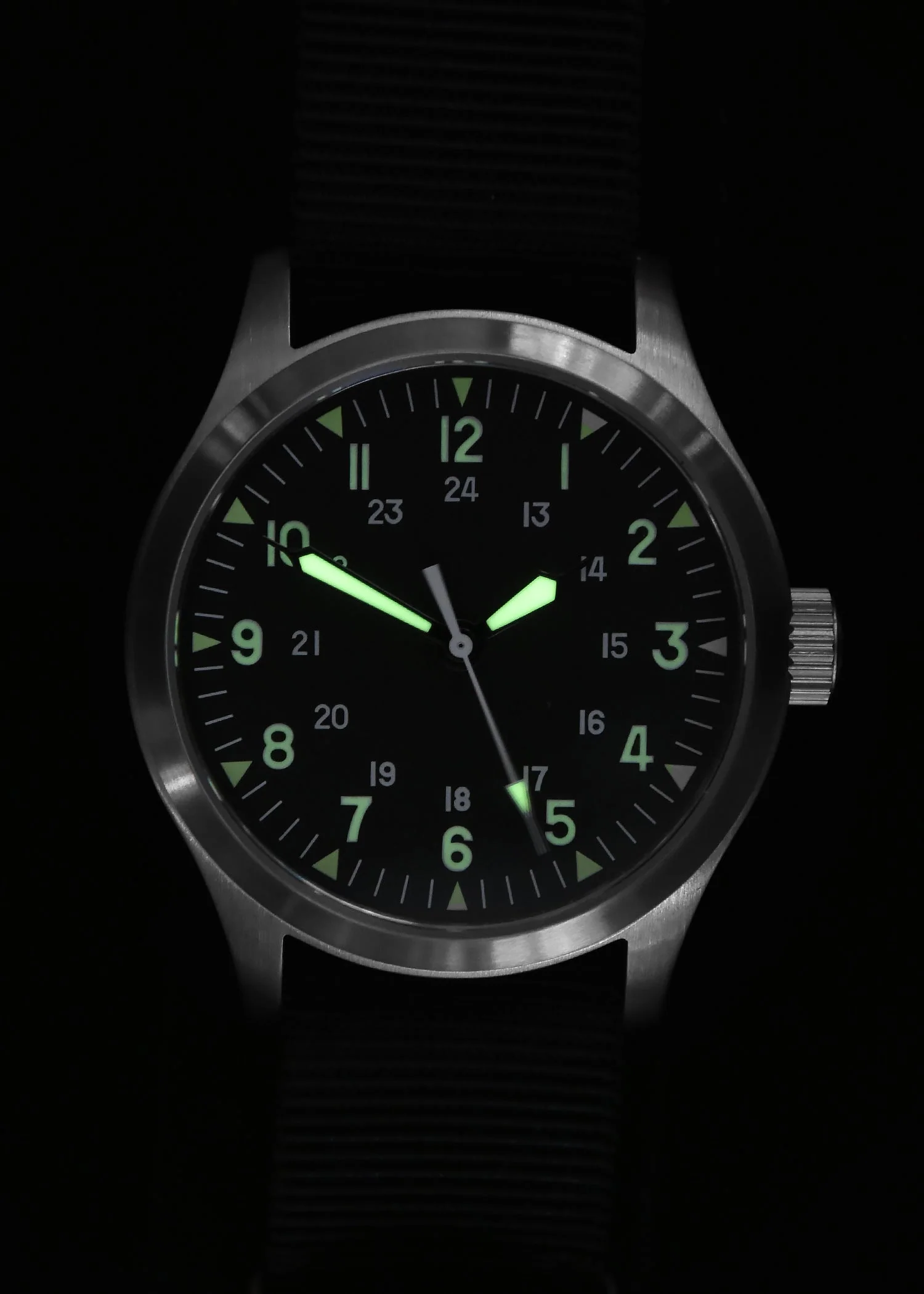 MWC Mk III Stainless Steel 1950's Pattern 100m Water Resistant Automatic Military Watch with Sapphire Crystal (12/24 Hour Dial Variant) - Image 3